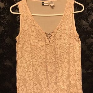Short sleeve beaded blouse.